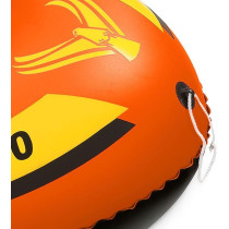 Intex Explorer 100 Inflatable Boat Series, Dual Air Chambers, Welded Oar Locks, Grab Handles, Bow Rope, Sporty Design, Orange Colour