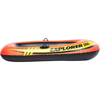 Intex Explorer 200 Inflatable Boat For 2 Person, 185 x 94 x 41cm, Orange, 58330Ep