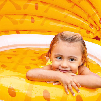 Intex Inflatable Pineapple Baby Pool, 102 x 94 cm, Yellow Colour