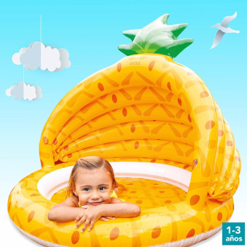 Intex Inflatable Pineapple Baby Pool, 102 x 94 cm, Yellow Colour