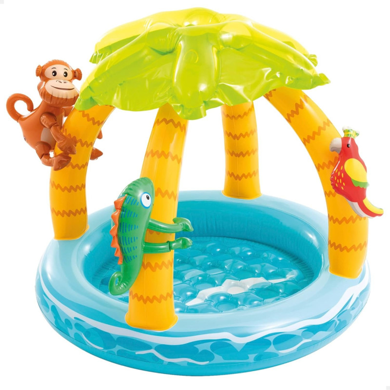Intex Tropical Island Baby Pool, 102 x 102 x 86 cm, Multicolour