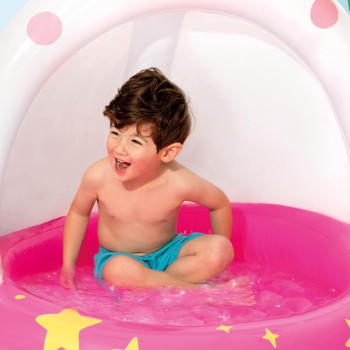 Intex Vinyl Round Shape Caticorn Pool For Baby, Multicolour