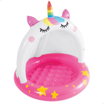 Intex Vinyl Round Shape Caticorn Pool For Baby, Multicolour