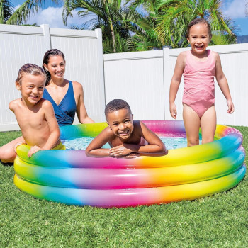 Intex Wild Geometry Three Ring Pool, 147 x 33 cm, Multicolour