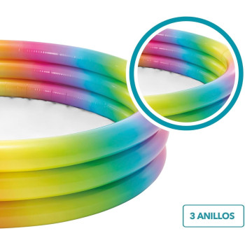 Intex Wild Geometry Three Ring Pool, 147 x 33 cm, Multicolour
