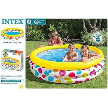 Intex Swimming Pool 3 Rings, 168 x 38 cm, Multicolour