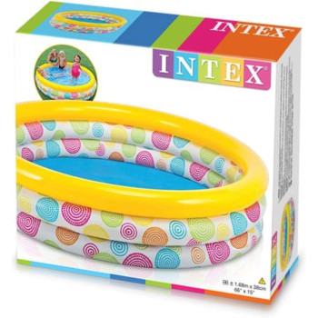 Intex Swimming Pool 3 Rings, 168 x 38 cm, Multicolour
