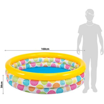 Intex Swimming Pool 3 Rings, 168 x 38 cm, Multicolour