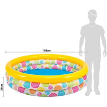 Intex Swimming Pool 3 Rings, 168 x 38 cm, Multicolour
