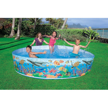 Intex Coral Reef 8Ft Snapset Paddling Pool, Multicolour