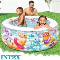 Intex Inflatable Aquarium Swimming Pool, Multicolour, 58480
