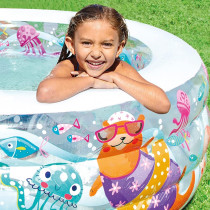 Intex Inflatable Aquarium Swimming Pool, Multicolour, 58480