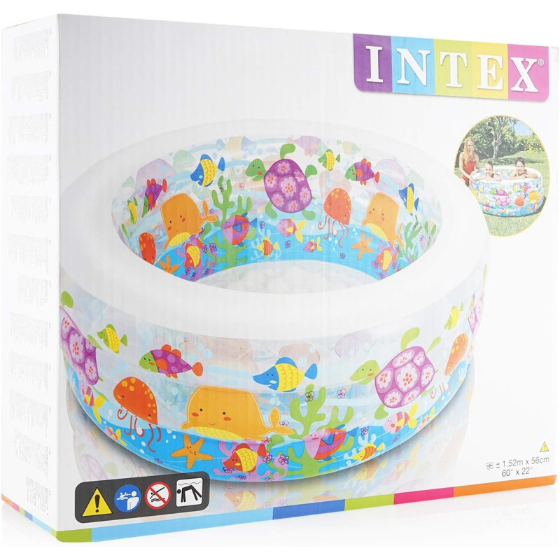 Intex Round Shape Aquarium Swimming Pool, Multicolour, 58480