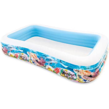 Intex Inflatable Pool, 305 x 183 x 56 cm, Large, Tropical Design, 58485np