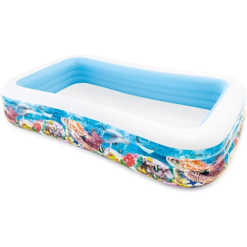 Intex Inflatable Pool, 305 x 183 x 56 cm, Large, Tropical Design, 58485np