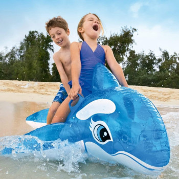 Intex Ride On Lil Whale, 152 x 114 x 10 cm, Blue, Large, 58523