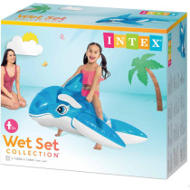 Intex Ride On Lil Whale, 152 x 114 x 10 cm, Blue, Large, 58523
