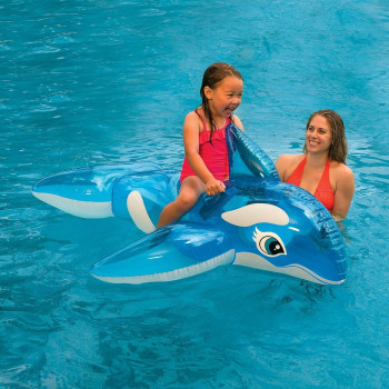 Intex Ride On Lil Whale, 152 x 114 x 10 cm, Blue, Large, 58523