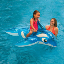 Intex Whale Ride On Inflatable Pool Float, Blue Colour