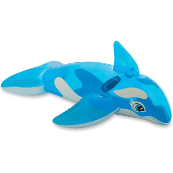 Intex Whale Ride On Inflatable Pool Float, Blue Colour