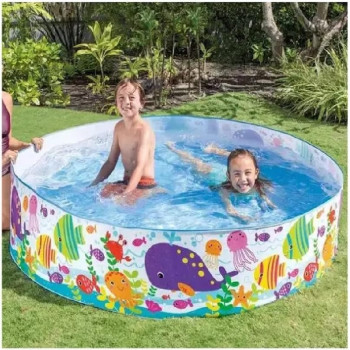 Intex Round Shape Ocean Play Snap Set Pool, Multicolour, 56452
