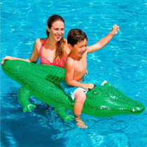 Intex Gator Ride On Inflatable Pool Float, Small Alligator, Green, 58546