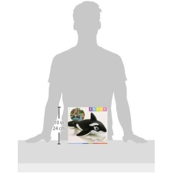 Intex Whale Ride On Floating Raft, Black/White, 58561