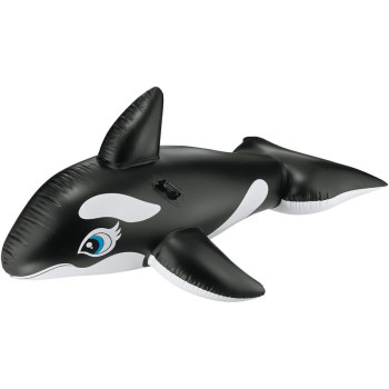 Intex Whale Ride On Floating Raft, Black/White, 58561