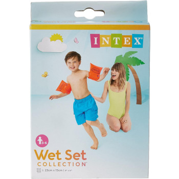 Intex Deluxe Arm Bands, Orange Colour, 58642, 3 To 6 Years
