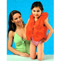 Intex Swim Vest With Inflatable Collar, Red Colour, 58671