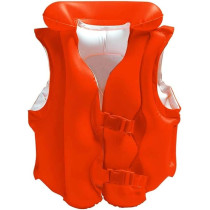 Intex Swim Vest With Inflatable Collar, Red Colour, 58671