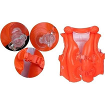 Intex Deluxe Swim Vest With Inflatable Collar, Orange, Large, 58671