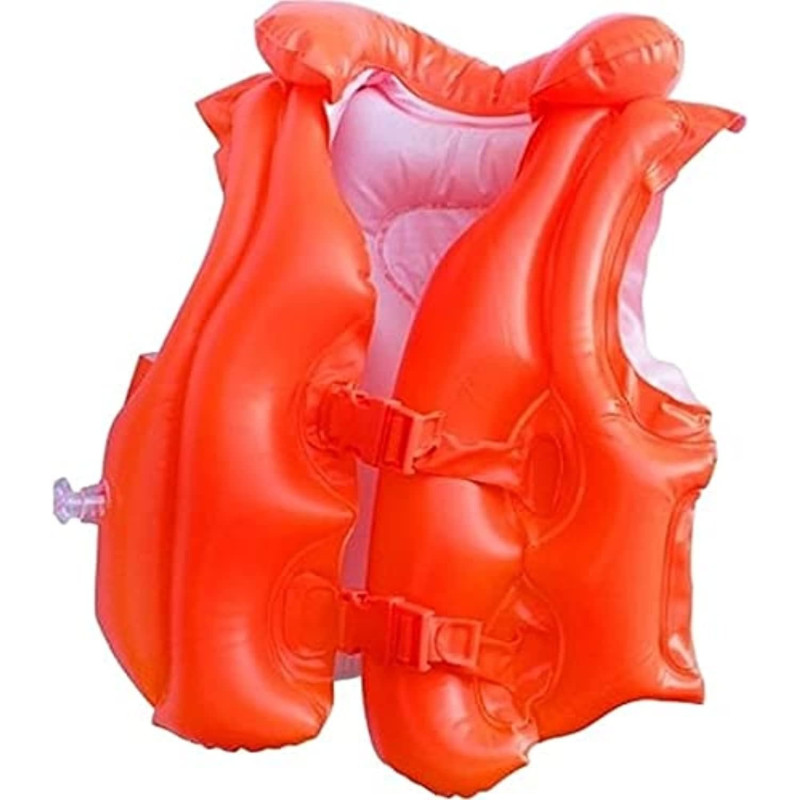 Intex Deluxe Swim Vest With Inflatable Collar, Orange, Large, 58671