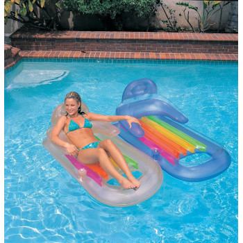 Intex Chair Mat, Bronzing, White, Light Blue, 160 x 85 cm, 58802