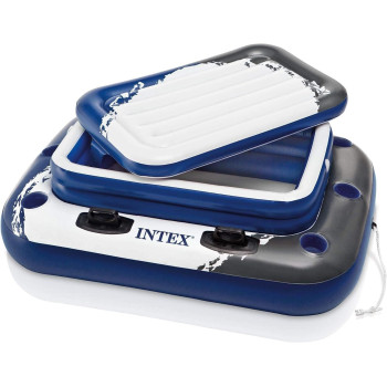 Intex 58821EP Inflatable Mega Chill II 72 Can Beverage Cooler Float With Lid, Multicolour