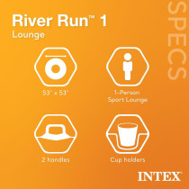 Intex River Run 1 Inflatable Tube, Blue/White, 58825