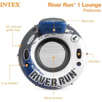 Intex River Run 1 Inflatable Tube, Blue/White, 58825