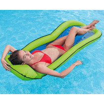 Intex Comfortable Mesh Lounge, 178 x 94 cm, Green Colour