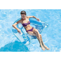 Intex Sit N Float Classic Inflatable Raft Swimming Pool Lounge, Blue Colour