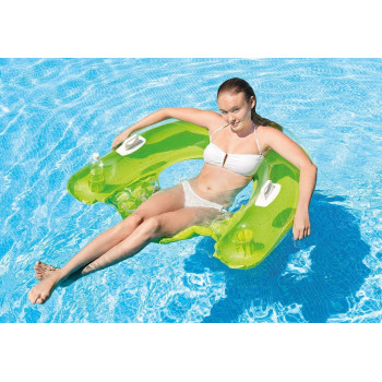 Intex Sit N Float Inflatable Lounge, 60 x 39 Inch, 2 Pack, Assorted