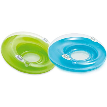 Intex Sit N Lounge, Aufblasbarer Schwimmring, 119 cm, Farblich Sortiert, Mit Griff