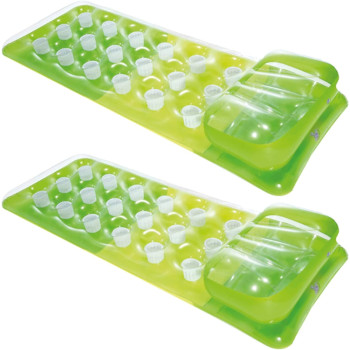 Intex 18 Pocket Fashion Mats, Air Mattress, 188 x 71 cm, 2 x Green, 58890EU