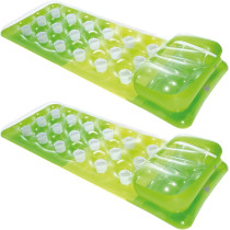 Intex 18 Pocket Fashion Mats, Air Mattress, 188 x 71 cm, 2 x Green, 58890EU