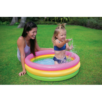 Intex Sunset Glow Baby Pool, 34 Inch x 10 Inch, Multicolour