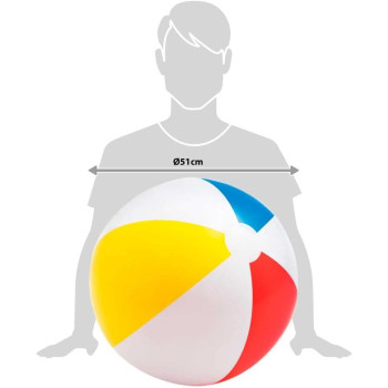 Intex Inflatable Glossy Panel Ball, Multicolour, 59020