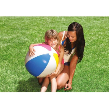 Intex 24 Inch Glossy Beach Ball, Multicolour, 59030
