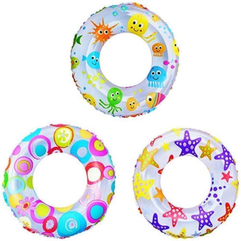 Intex Inflatable Lively Print Swim Rings, Multicolour, 59241