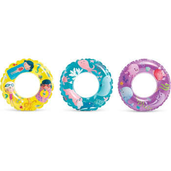 Intex Swim Ring, Diameter 61 cm, Assorted Colours, 59242NP