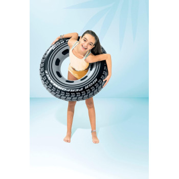Intex Swimming Tube Giant Car Tyre, 91cm, Black/White