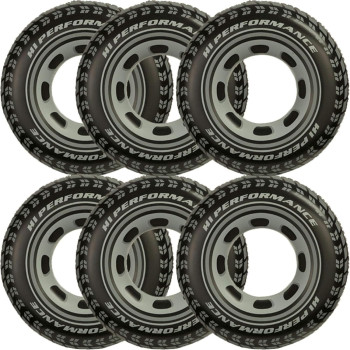 Intex Inflatable 36 Inch Giant Tire Tubes For Swimming Pool, Lake, Ocean, 6 Pack
